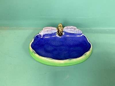 Lot 5065 - Royal Doulton 'dragonfly' soap dish, designed for 'the Proprietors of Wright's Coal Tar Soap', impressed mark to base, 15.5cm wide