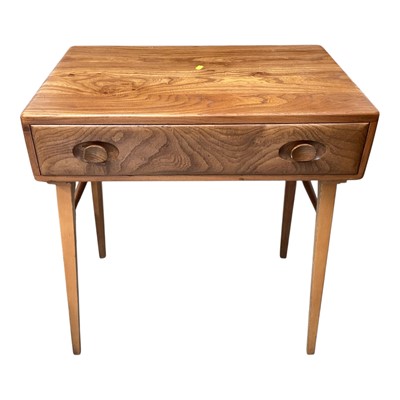 Lot 5348 - Mid century Ercol elm desk measuring 68cm wide x 47cm deep x 74cm tall