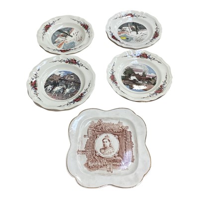Lot 5044 - Set of eight Sarreguemines Obernai plates and two others