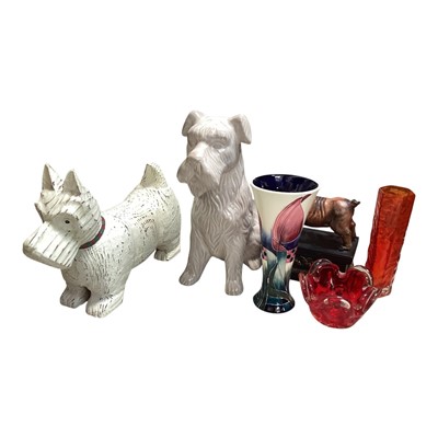 Lot 5089 - Group of various items to include ceramics, resin dogs, glassware and others (5 boxes)
