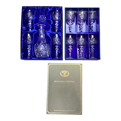 Lot 5124 - Group of ceramics and glass, including Gien Cherry pattern tablewares, Bohemian crystal, etc