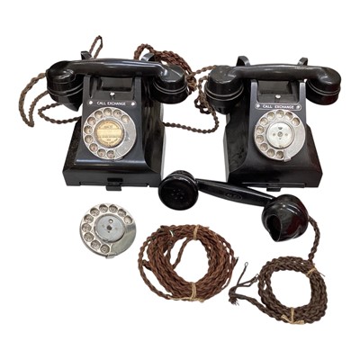 Lot 5119 - Two vintage black GPO Call Exchange telephones