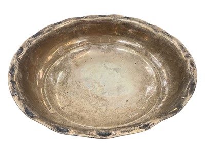 Lot 930 - Continental silver dish raised on three feet, base stamped 830, 22.5cm diameter