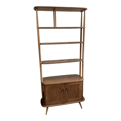Lot 5335 - Ercol Windsor 'giraffe' elm room divider, 191cm tall x 85cm wide x 41cm deep