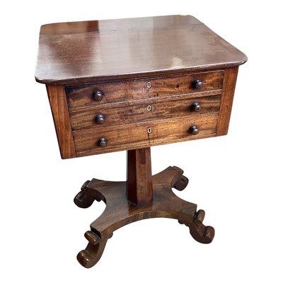 Lot 5340 - Victorian mahogany work table measuring 75cm tall x 56cm wide x 49cm deep