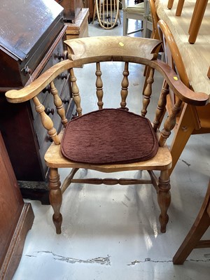 Lot 5347 - 19th century elm captains style chair