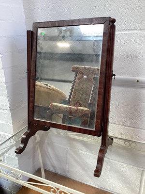 Lot 5355 - Antique rosewood toilet mirror, 56cm tall x 38cm wide