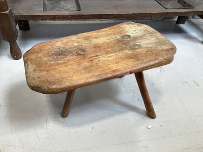 Lot 5362 - Antique milking stool