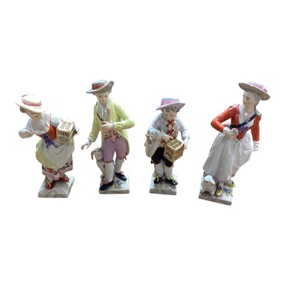Lot 179 - Set of four 19th century Berlin porcelain figurines