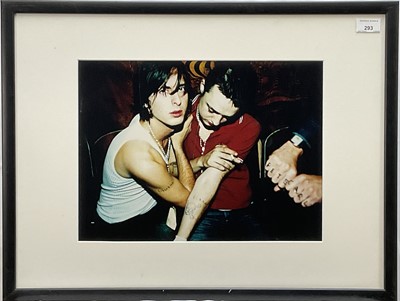 Lot 293 - Roger Sargent, limited edition print of Pete Doherty and Carl Barat of The Libertines, entitled 'Chatham, Kent, October 8th 2003 - The day Pete got out of Nick, me & Carlos picked him up, th...