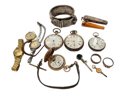 Lot 919 - Group of various pocket watches and vertu
