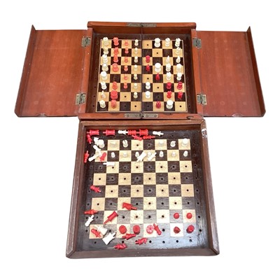 Lot 110 - Two travelling chess boards