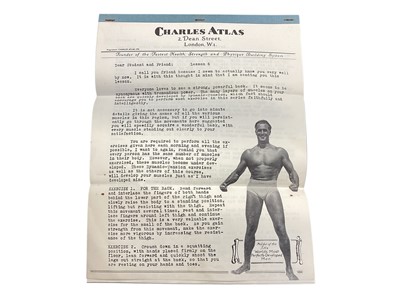 Lot 687 - Charles Atlas Health & Strength exercise scrolls, Historic Car Shell coins PG Tipps cards (1 box)