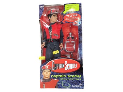 Lot 692 - Carlton Vivd Imagination (c2001) Captain Scarlett 12" action figures inclding Captain Scarlett, Captain Blue & Captain Black, in window boxes (3)