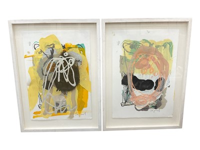Lot 1108 - Peter Skovgaard (Danish, b.1960), five mixed media works on paper, in glazed frames, labels verso, 28cm x 21cm and 39cm x 27cm