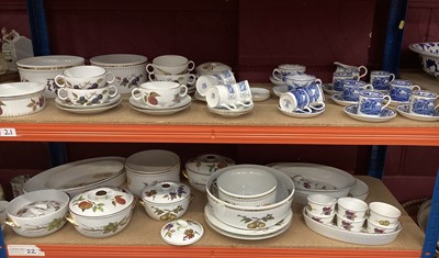 Lot 707 - Worcester Evesham dinner wares, Coalport coffee cups and saucers, Booths coffee cups and saucers
