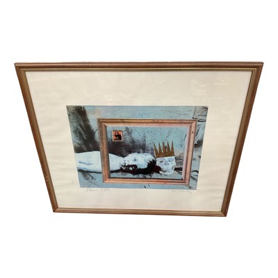 Lot 1113 - Arron Noble and Bob Crowley (contemporary), limited edition print - Hamlet, produced for the Royal Shakespeare Conpany, 31 x 40cm, signed and numbered, glazed frame