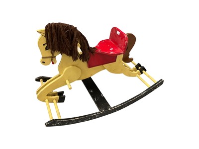 Lot 463 - Childs old wooden rocking horse