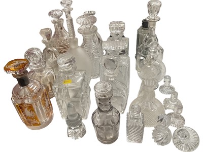 Lot 300 - Collection of antique and later glass decanters