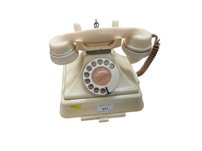 Lot 511 - 1950s white Bakelite telephone with extension model 1/232L S56/2