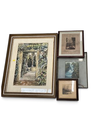 Lot 1256 - Manuel Dominguez (Spanish, born 1954) watercolour, plus three other pictures (4)
