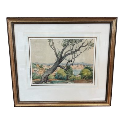 Lot 1140 - Andrew Archer Gamley (1869-1949) watercolour, View of Palma, 23 x 30cm, glazed frame