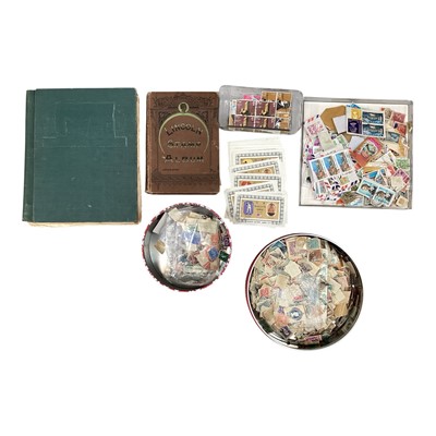 Lot 92 - Four boxes of assorted stamps, loose and in folders