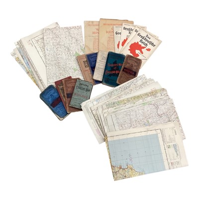 Lot 62 - Group of six Second World War maps of Germany, and a collection of other vintage maps