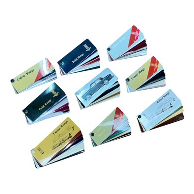 Lot 18 - Group of nine 1980's and 1990's Rolls - Royce and Bentley paint swatches (9)