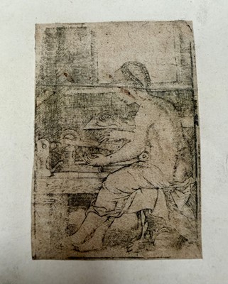Lot 344 - Attributed to Girolamo Francesco Maria Mazzola Parmingianino (1503-1540) etching, untitled, 8 x 5.5cm