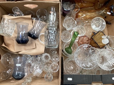 Lot 503 - Two boxes of vintage glassware