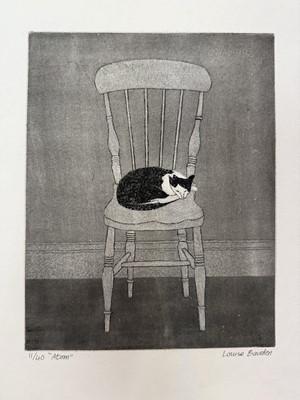 Lot 347 - Louise Bawden (contemporary) etching and aquatint - Atom, signed and numbered 11/40, 21 x 16cm