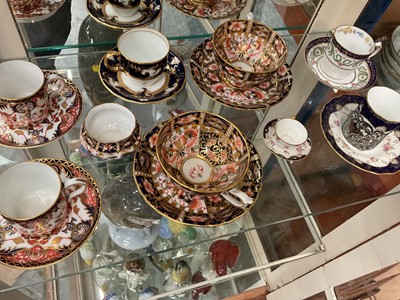 Lot 82 - Group of Royal Crown Derby Imari cups, saucers and other items, and a Coalport silver mounted coffee cup and saucer