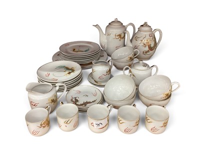 Lot 727 - Japanese dragon tea set, plus Royal Doulton Samarra pattern tea and dinner wear, together with glassware