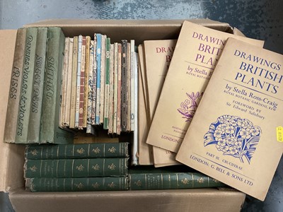 Lot 240 - Box of antique horticultural and fruit growing books including Penguin editions