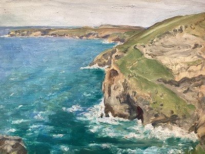 Lot 1204 - Group of pictures, including watercolours, coastal oil on canvas, antique engravings, other prints