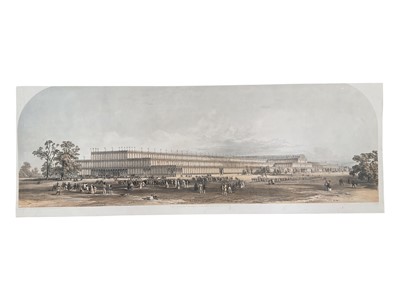 Lot 1208 - Victorian print of the exterior of Crystal Palace at the Great Exhibition, dated 1850, published by Fox Henderson & Co