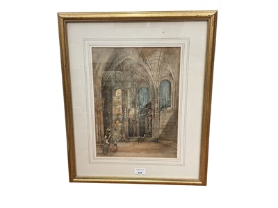 Lot 425 - Three watercolours including St Peter's Cathedral , Cannes by M T Weane 1913 and two others, framed (3)