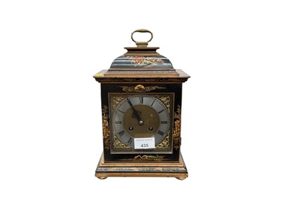 Lot 435 - 1930's chinoiserie Georgian style mantle clock with coissairy case and French movement (1)