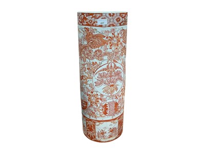 Lot 437 - Selection of oriental style ceramics including Imari plates and umbrella stand (5)