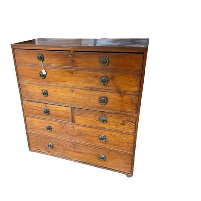 Lot 1468 - George III maohgany secretaire chest