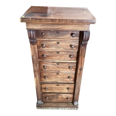 Lot 1466 - Victorian mahogany wellington chest