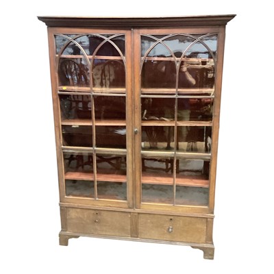Lot 1484 - 19th century mahogany bookcase with astragal glazed doors