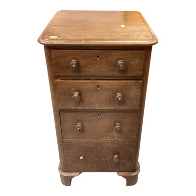 Lot 1470 - Victorian mahogany chest of four drawers