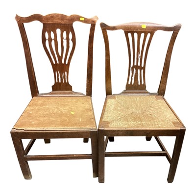 Lot 1479 - Two 19th century country dining chairs