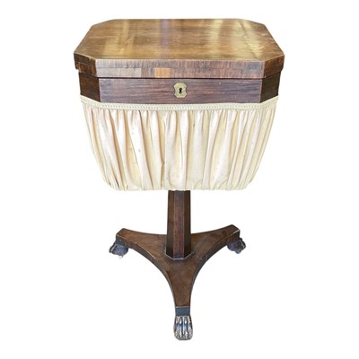 Lot 1461 - Victorian rosewoood sewing table