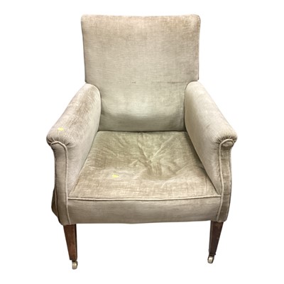 Lot 1478 - Late Victorian easy chair upholstered in green velvet
