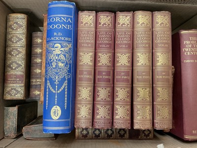 Lot 243 - Two boxes of decorative leather bindings.