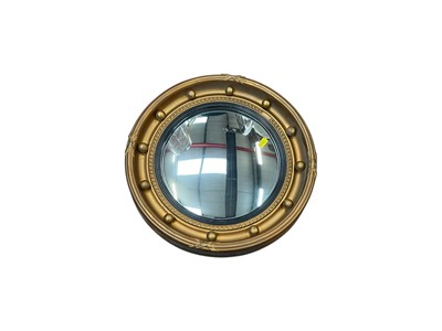 Lot 447 - Pictures, circular mirror and case with contents (qty)