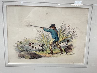 Lot 1257 - Group of 19th century and later pictures inlcuding sporting engravings and a pair of Gould bird prints (9)